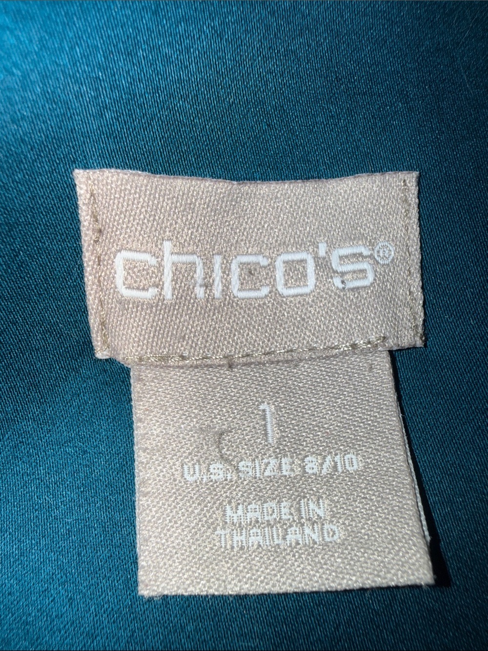 Chico's Teal Green Button-Down Shirt - Picture 6 of 6